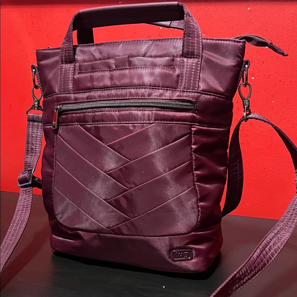 Lug Crossbody Bag in Rich Burgundy/Purple